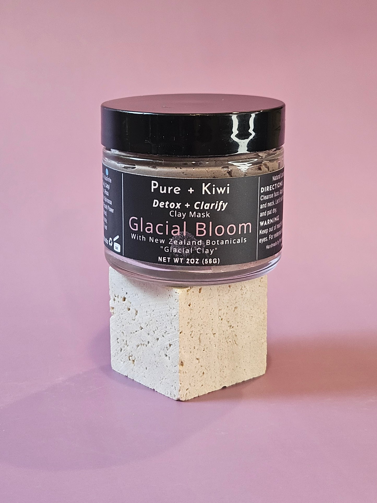 GLACIAL BLOOM - Detox + Clarify Mask - Glacial Clay + Argan + Rosehip