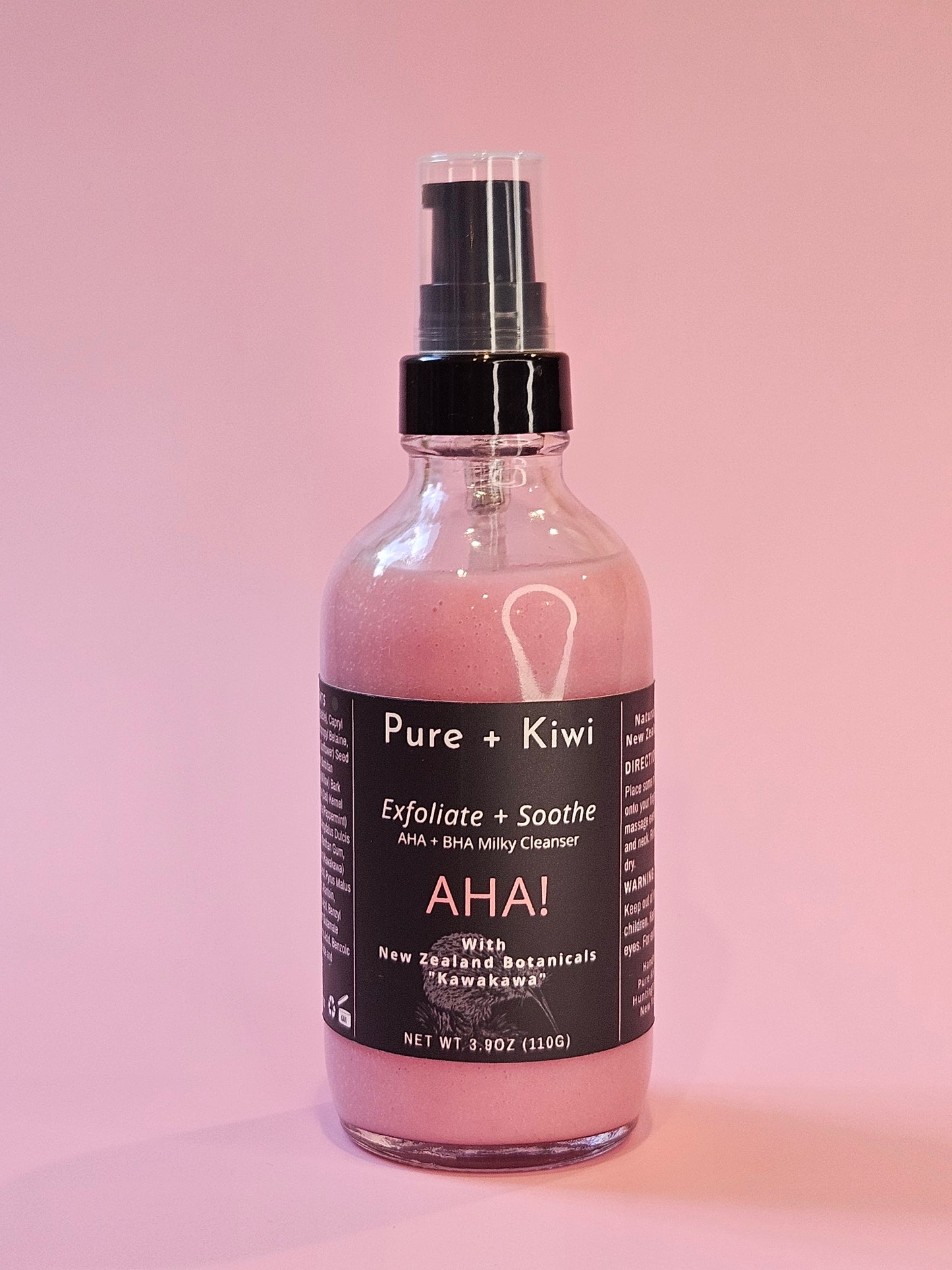 AHA! - Milky Cleanser - Kawakawa + Willow Bark + AHA's