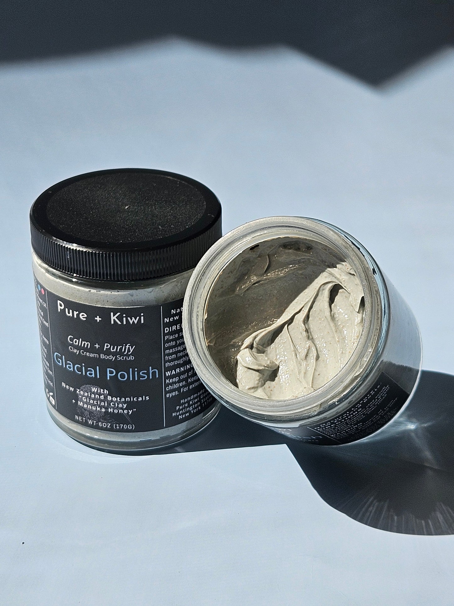 GLACIAL POLISH - Glacial Clay, Willow Bark & Manuka Body Scrub - for gentle exfoliation