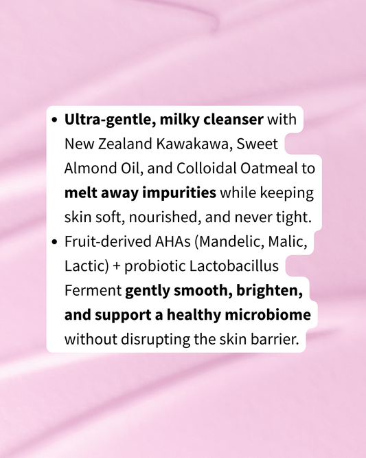 AHA! Apple + Oat Milky Probiotic Cleanser | For Clear Pores + Dull Skin