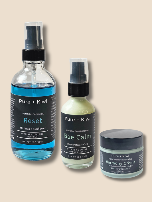 Hormonal Breakout Calm Set - Cycle-Safe Clear Skin Routine