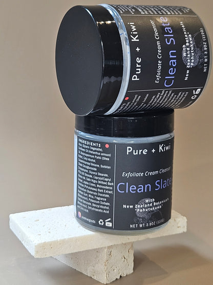 CLEAN SLATE - Cream Cleanser - Pohutukawa + Willow Bark (BHA) + Shea Butter