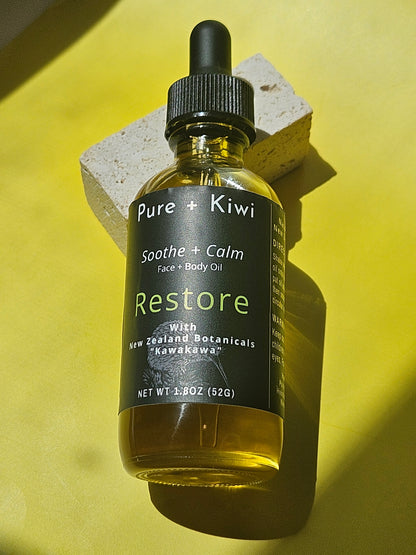 RESTORE - Soothe + Calm Oil -  Hemp + Borage + Raspberry + Rosehip