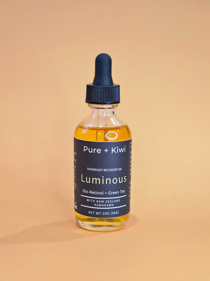 LUMINOUS – Bio-Retinol + Green Tea Overnight Recovery Oil | For Stressed & Uneven Skin