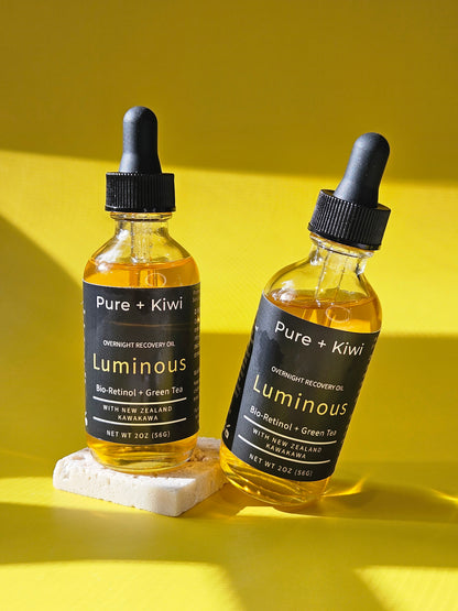 LUMINOUS – Bio-Retinol + Green Tea Overnight Recovery Oil | For Stressed & Uneven Skin
