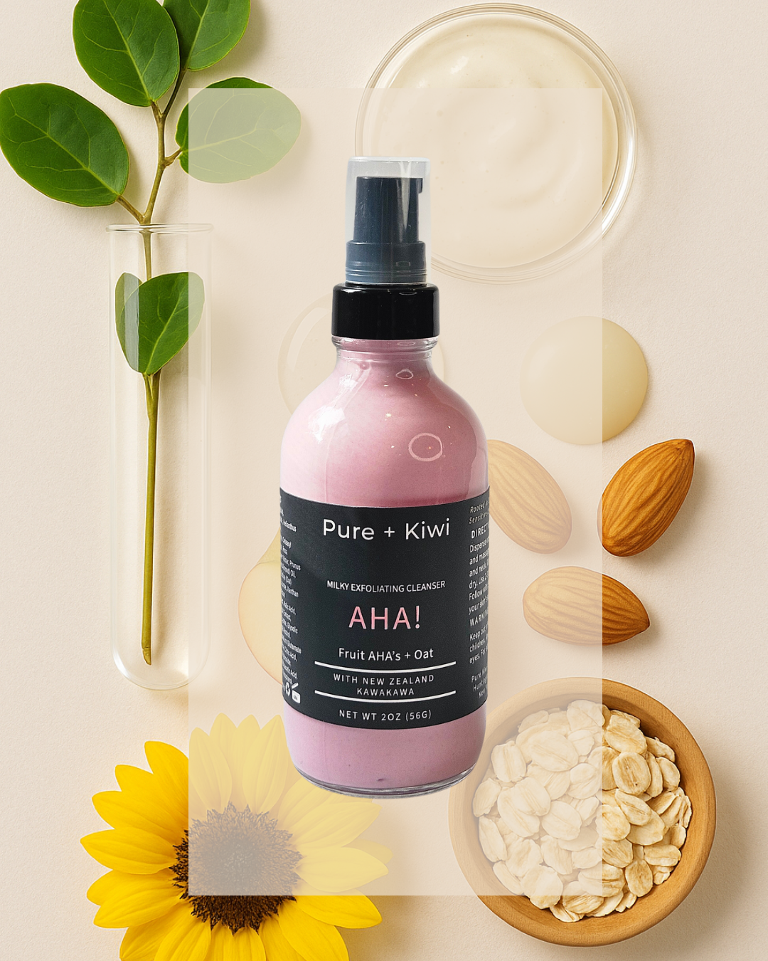 AHA! Apple + Oat Milky Probiotic Cleanser | For Clear Pores + Dull Skin