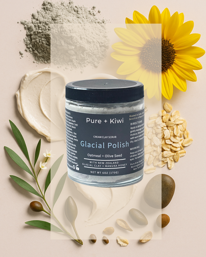 GLACIAL POLISH – Cream Clay Polish for Face + Body | Microbiome-Safe for Sensitive Skin