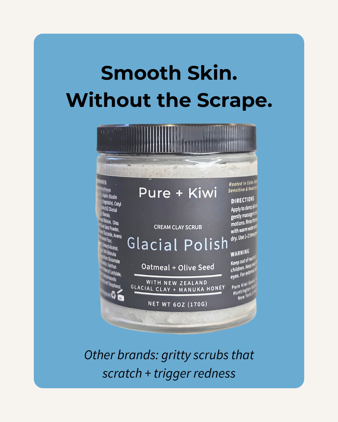 GLACIAL POLISH - Cream Clay Cleansing Polish for Sensitive Skin