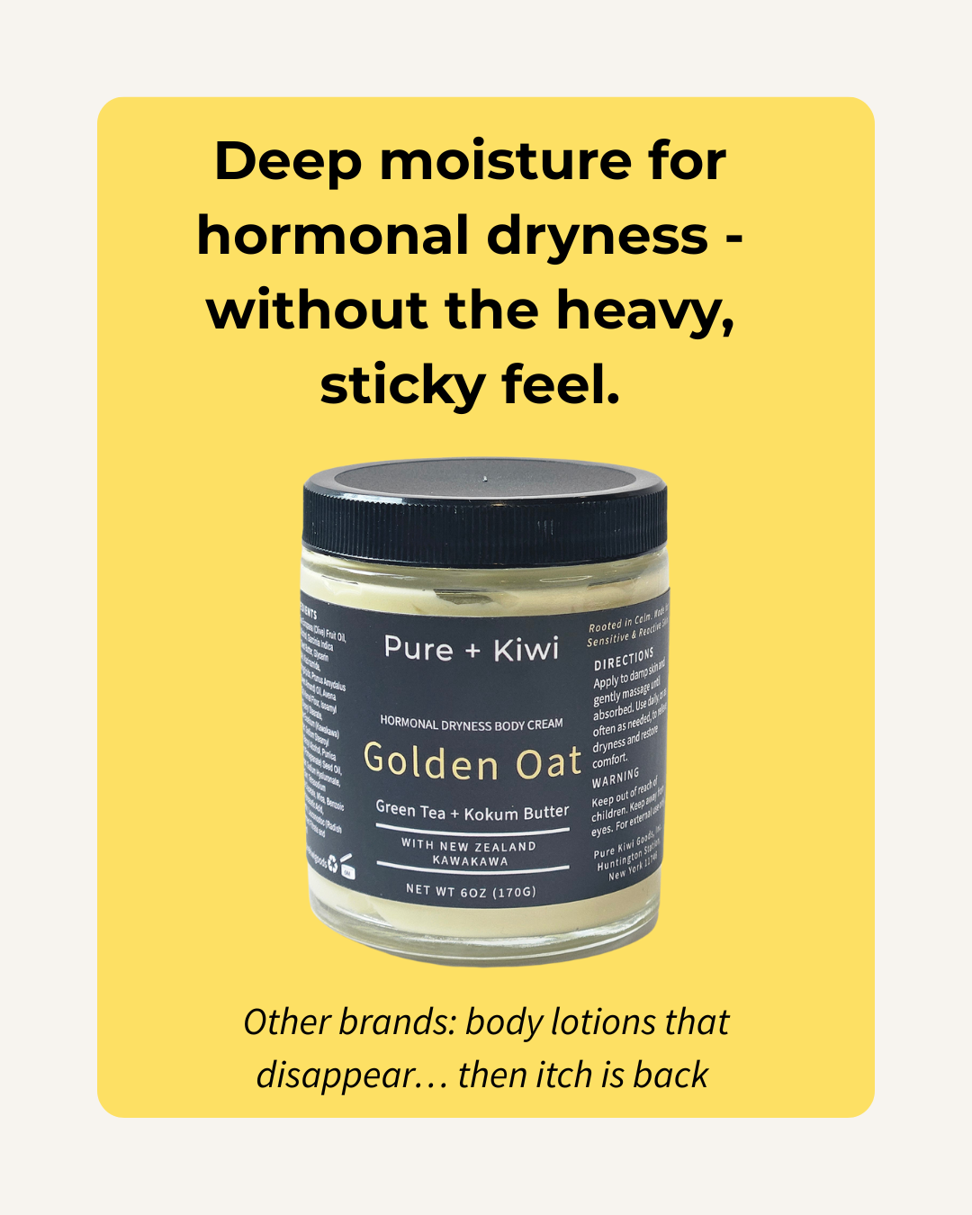 GOLDEN OAT - Barrier Repair Body Cream for Menopause + Hormonal Skin