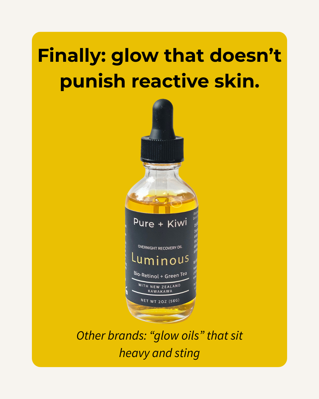 LUMINOUS - Bakuchiol Overnight Repair Oil for Sensitive Skin