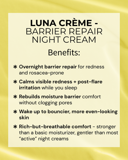 LUNA CRÈME - Barrier Repair Night Cream for Redness-Prone Skin
