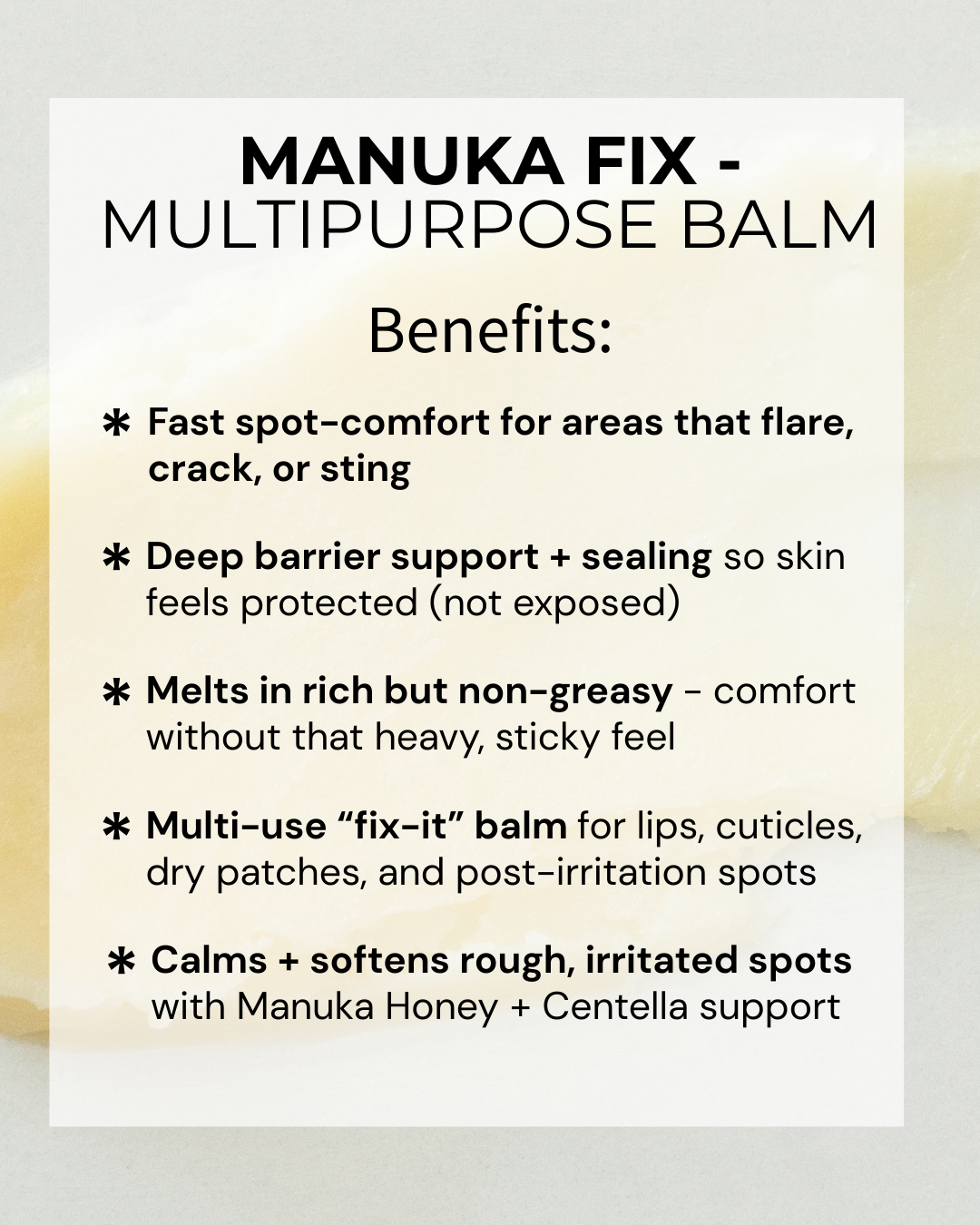 MANUKA FIX - Barrier Rescue Balm for Sensitive, Eczema-Prone Skin